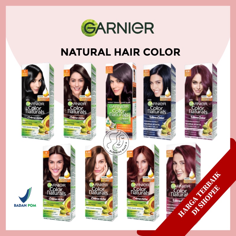 Garnier Hair Color Natural Color | Hair Dye - SACHET & FULL SIZE (BOX) |  Shopee Malaysia