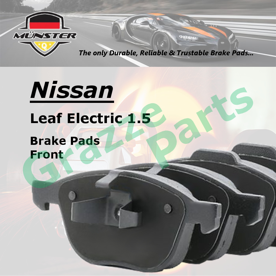 Münster Disc Brake Pad Front for Nissan Leaf Electric 1.5 2014 Electric Motor