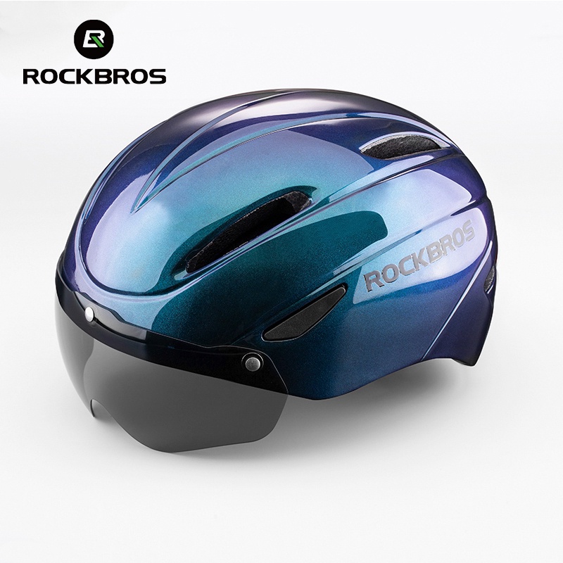 ROCKBROS Bike Helmet With Goggles MTB Road Bike EPS Integrally-molded Bicycle Cycling Helmet Fit 57-62CM