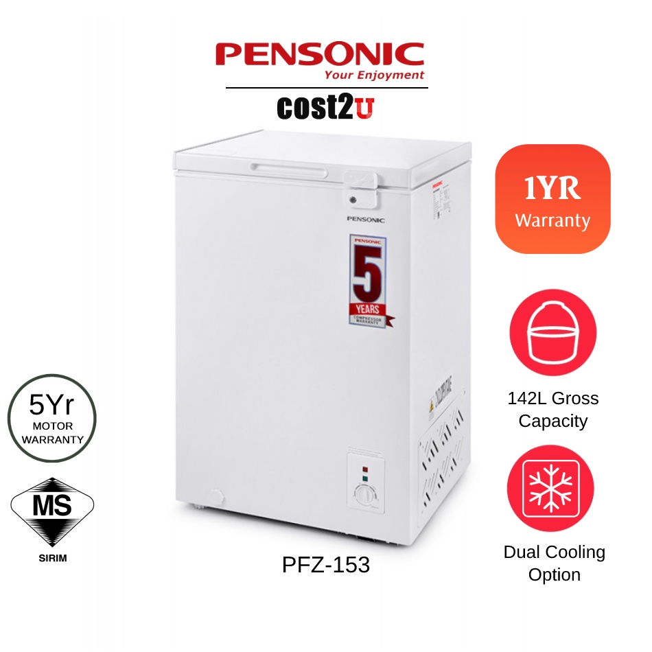 Pensonic Chest Freezer (99L/142L) | PFZ-113 PFZ-153 (Upright Freezer Pembeku Dada Freezer Dada Peti Pembeku 冷冻柜)