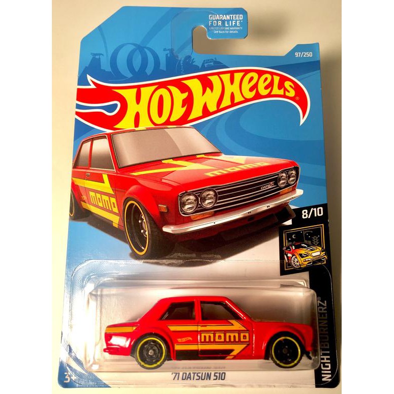 2019 Hot Wheels 71 DATSUN 510 RED MOMO Edition NIGHTBURNERZ 1/64 NEW! 