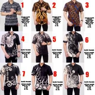 READY STOCK] 2MJ Baju Kemeja Batik Lelaki-Corak Batik Indonesia 