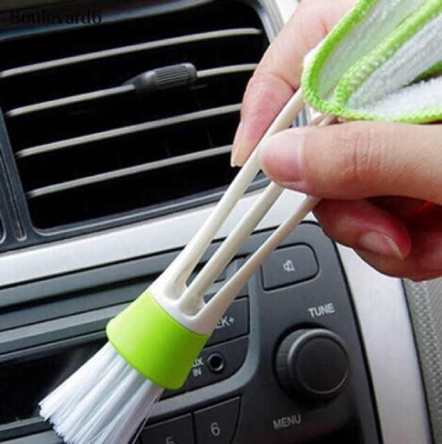 Set of 3 Automotive Air Conditioner Cleaner and Brush Dust Collector Cleaning Cloth Tool for Keyboard Window Leaves Blinds Shutter Glasses Fan Funny Tool Mini Duster for Car Air Vent 
