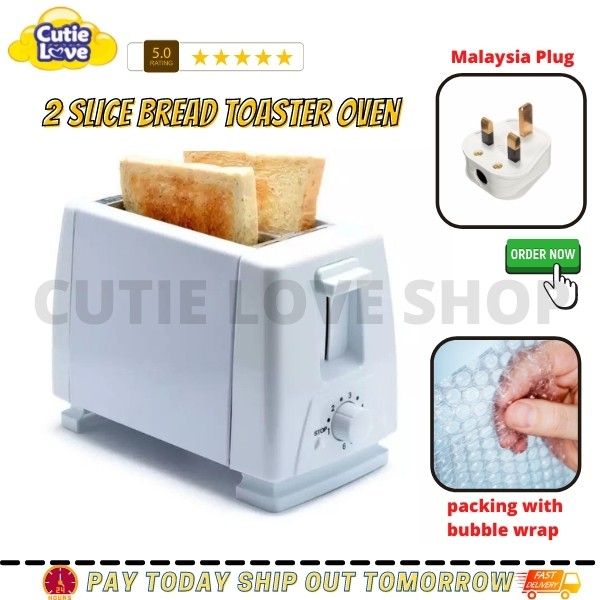 [MALAYSIA PLUG] 2Slice Bread Toaster/Bread Toaster Oven Bread Maker/Home Pembakar Roti