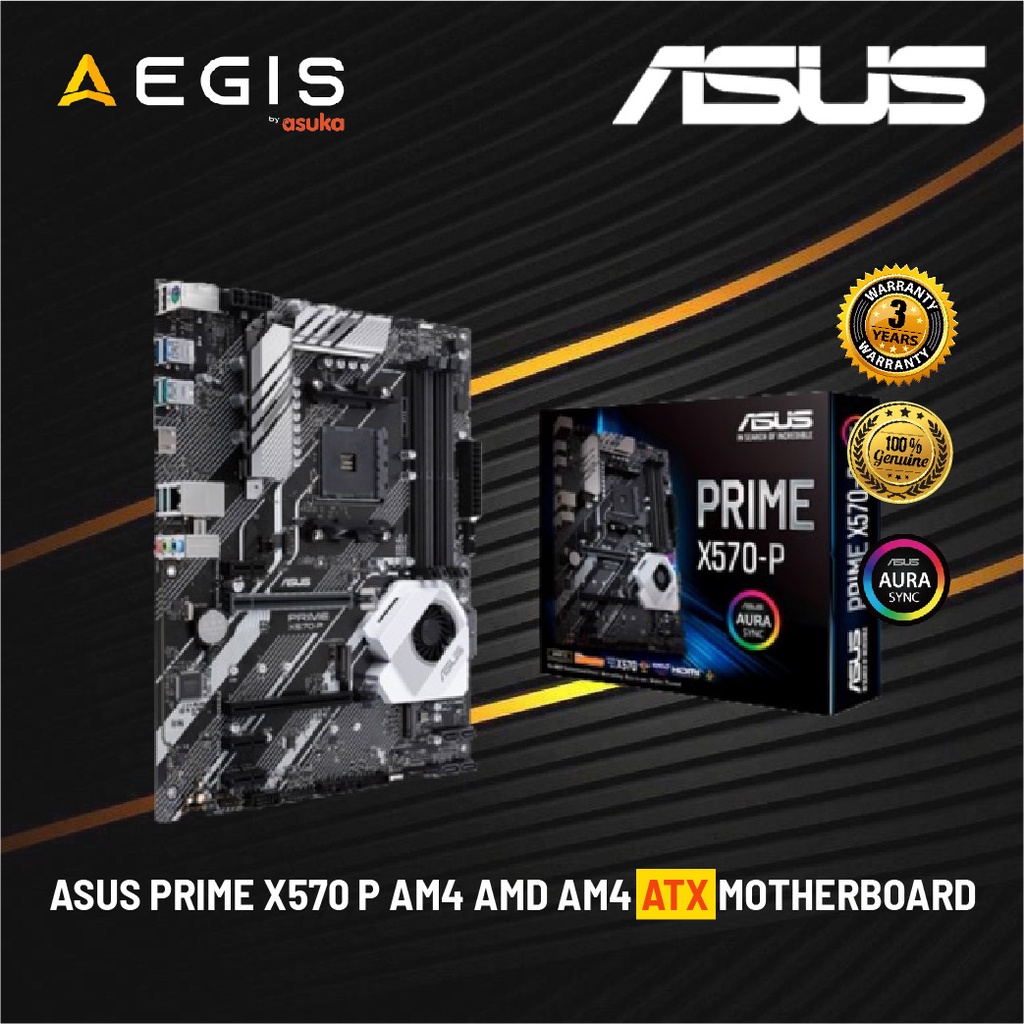 【READY STOCK】ASUS PRIME X570 P AM4 ATX MOTHERBOARD #X570-P