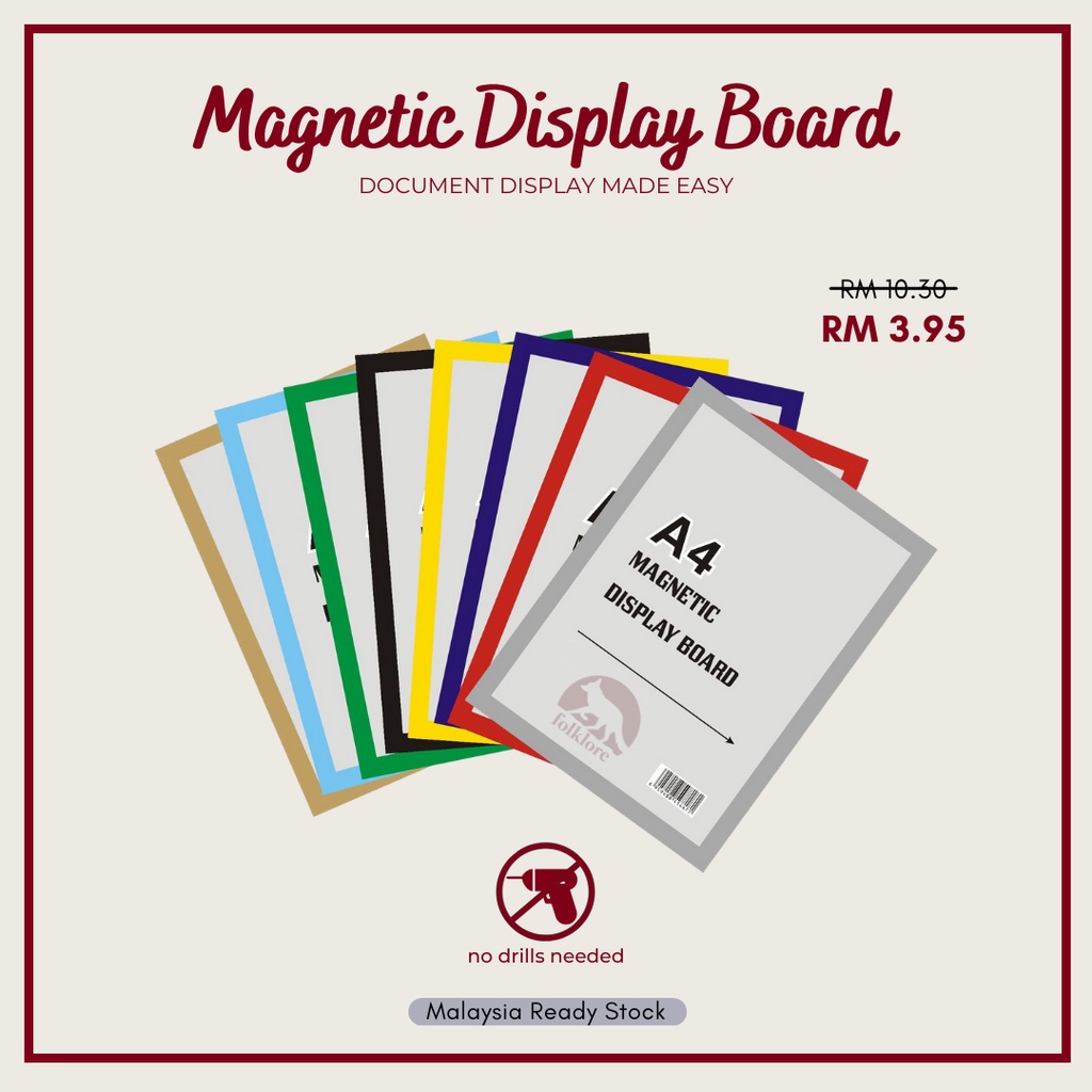 a4-magnetic-display-board-wall-stick-frame-photo-certificate-office
