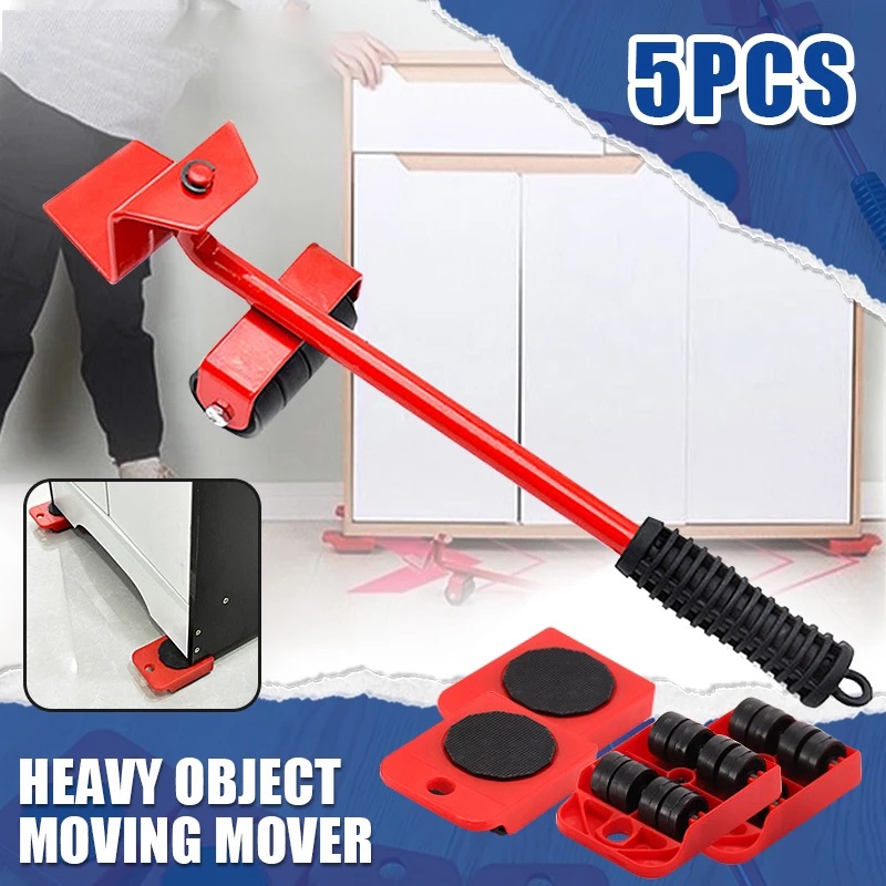 5 in 1 Heavy Duty Furniture Lifter Transport Tool Furniture Mover Set