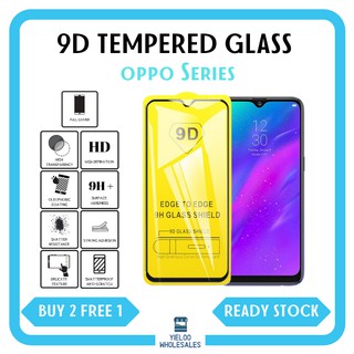 (BELI 2 PERCUMA 1) OPPO Tempered Glass Screen Protector  FULL COVER 9D F9/A92/A93/A92/A9/A53/A54/RENO5/A74/A16/RENO6/A95