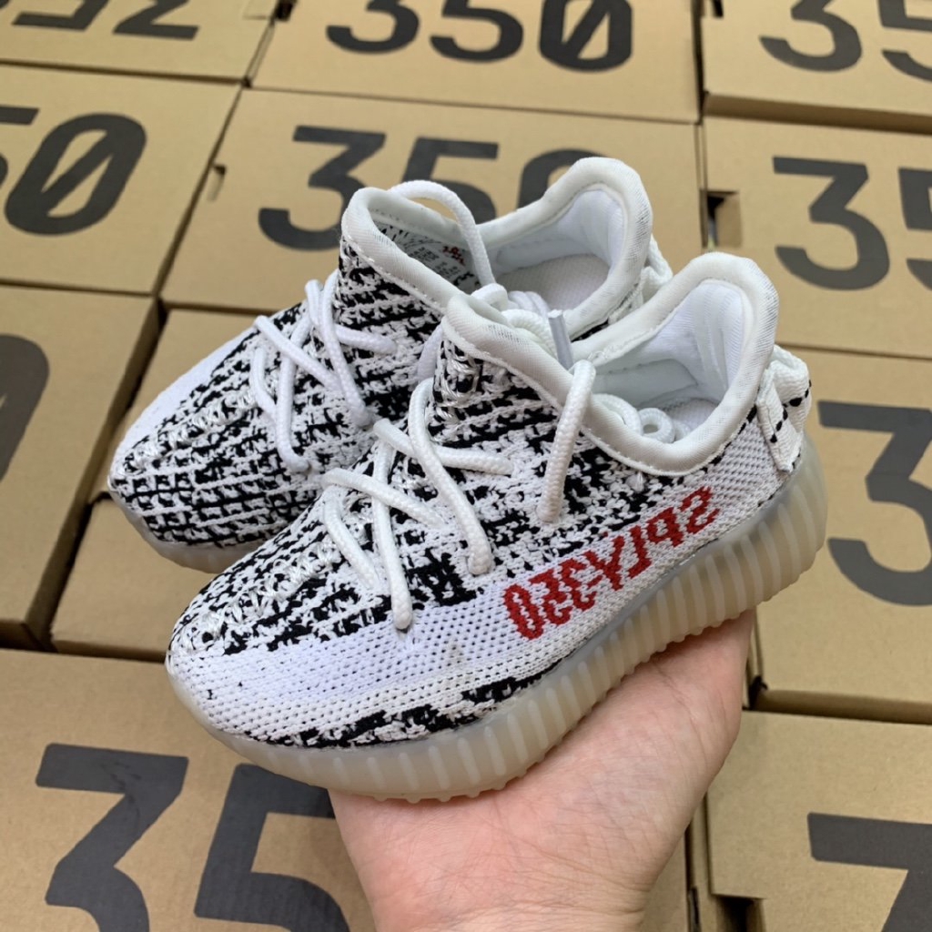 zebra yeezys for kids