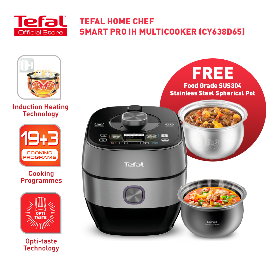 Tefal Home Chef Smart Pro IH Multi Cooker (Pressure cooker) (CY638D ...