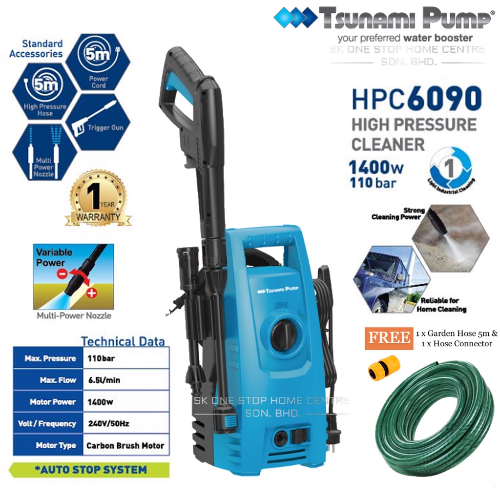 Tsunami Water Jet High Pressure Washer HPC6090 Water Jet Car Wash High ...