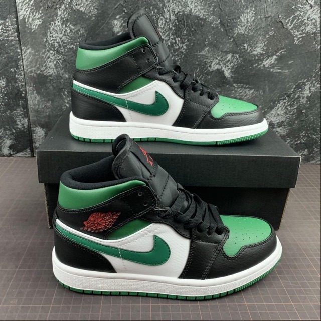 jordan 1 green toe mid