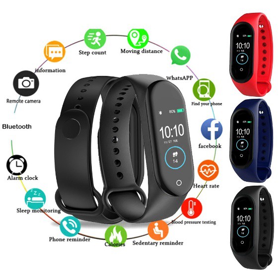 M3 M4 M5 M6 M7 Bluetooth Smart Watch Fitness Tracker Smart band Waterproof Bracelet watch