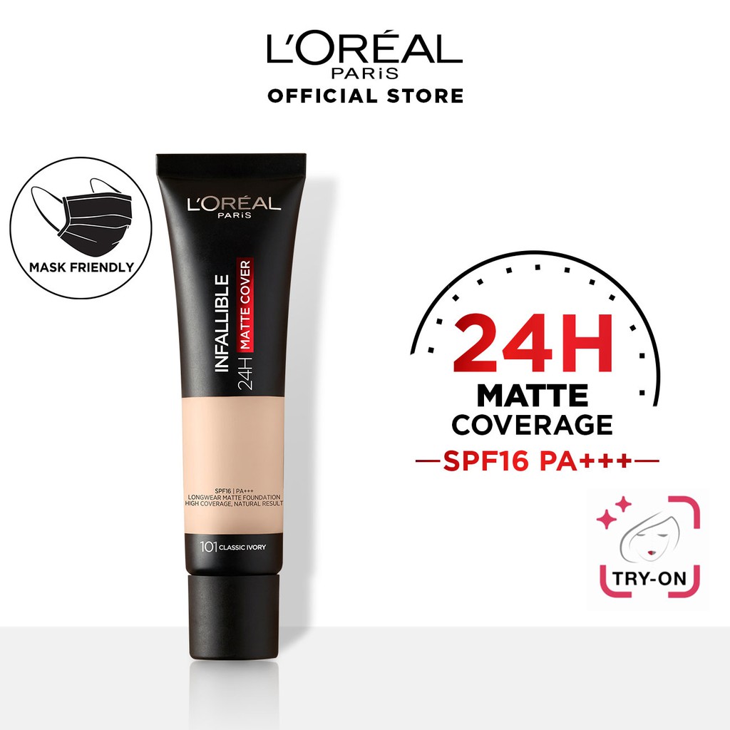 Loreal Paris Infallible 24h Matte Cover Liquid Foundation 35ml Makeup Shopee Malaysia 8192