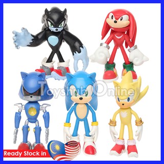 New Big Sonic Figure Cartoon Classic Sonic Super Sonic Knuckles Sonic Metal Sonic Pvc Figure Toy Collection 5pcs 11 19cm Shopee Malaysia - super sonic roblox