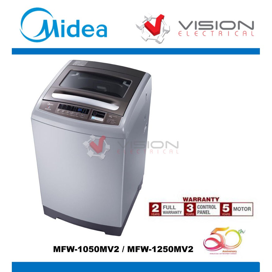Midea 10kg Fully Auto Washing Machine MFW1050MV2 (mesin basuh