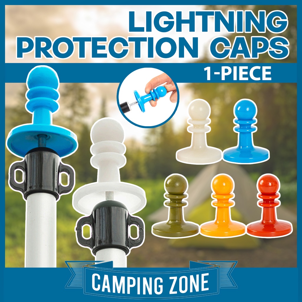 Camping Tent Lightning Proof Cap Outdoor Anti-Thunder Protection Cap Pole Awning Rod Canopy Pole Outdoor Hiking 防雷帽