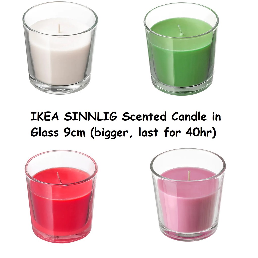 IKEA SINNLIG Scented candle in glass (height 7.5cm / 9cm) Shopee Malaysia