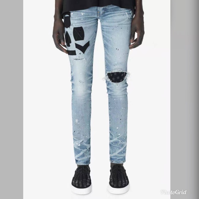 Amiri Painter Military Patch Jeans Medium Crafted Indigo