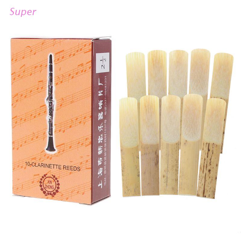 Super 10pcs 2.5 Strength Clarinet Reeds Music Instrument Part Traditional Bamboo Reeds