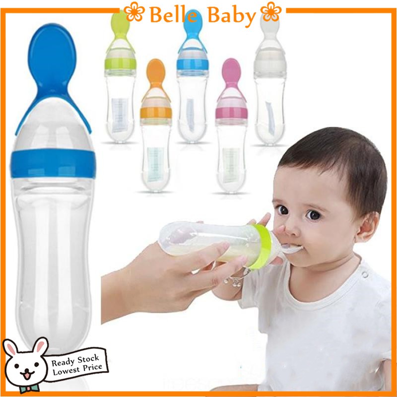 Baby Fruit Rice Paste Bottle Kids Infant Silicone Squeeze Training