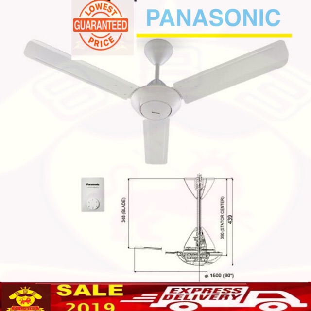 Panasonic Bayu Jr 3 Blade 1200mm 48 Inch F M12d2 Vbhh Silver Baby Ceiling Fan With 1 Year Onsite Warranty By Panasonic Malaysia Lazada