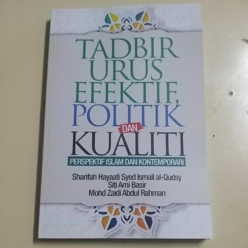 New Title Tadbir Urus Efektif Politik Dan Kualiti Perspektif Islam Dan Kontemporari Shopee Malaysia