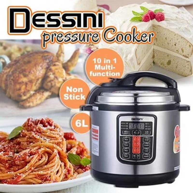 DESSINI 6L/8L ELECTRIC PRESSURE COOKER ALUMINUM NON STICK POT MULTI