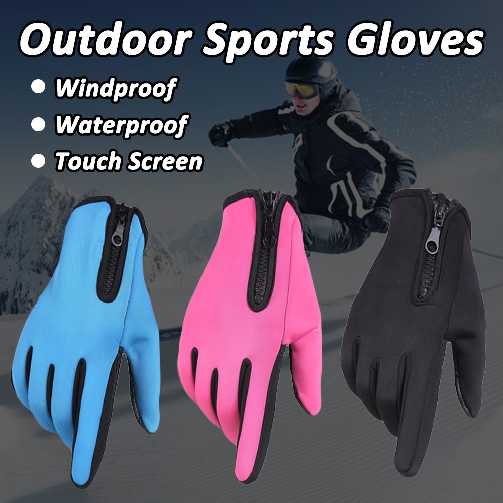 Winter Touchscreen Gloves Thermal Windproof Warm Men Women for Cycling Driving