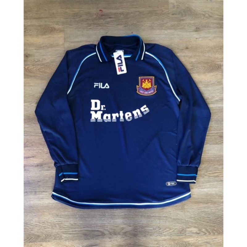 West HAM 1999 NAVY LONGSLEEVE RETRO Ball JERSEY