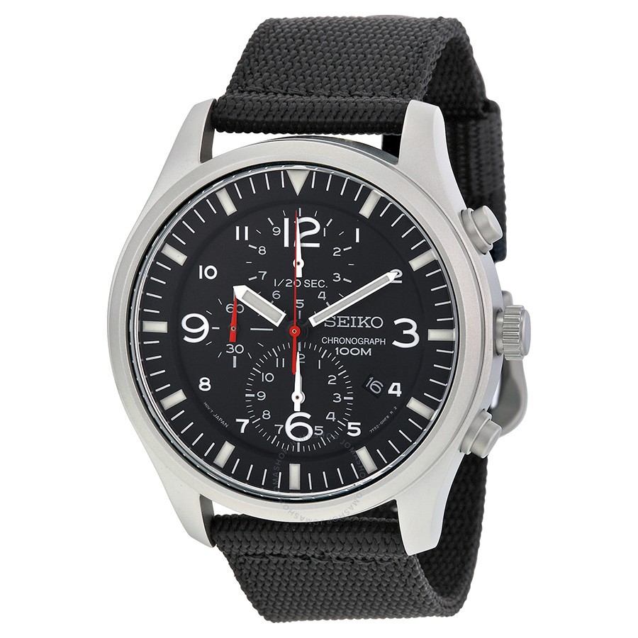 seiko chronograph black