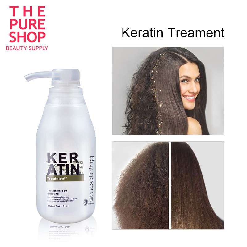 Pure Keratin Brazilian Hair Treatment Formalin 5% Keratin Cheveux Straighte  Curly Hair Repair Damaged Shiny Hair Shampoo | Shopee Malaysia