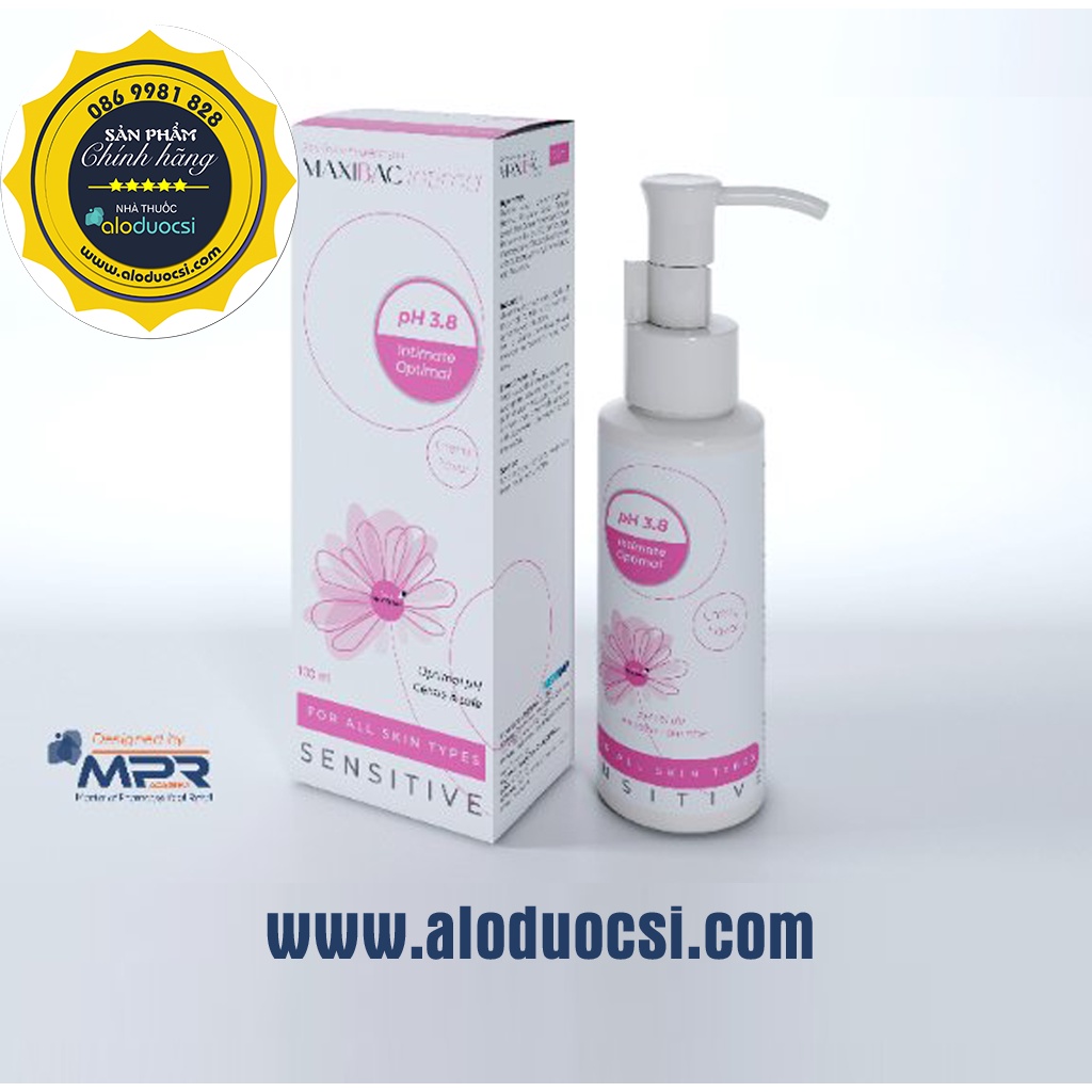 Maxibac Intima pH3.8 feminine hygiene gel 100ml bottle Genuine