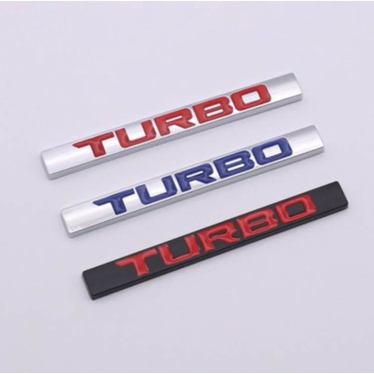 TURBO Metal Turbocharged Car Emblem Modified Sports Turbo Car Emblem