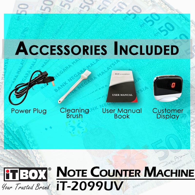 iTBOX Note Counter Machine iT-2099UV | Money Cash Counter Machine
