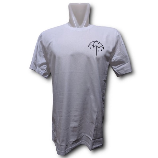 Tshirt Tops Fashion T-shirts for Adult Men Bring Me The Horizon 100% soft cotton combed 30s white