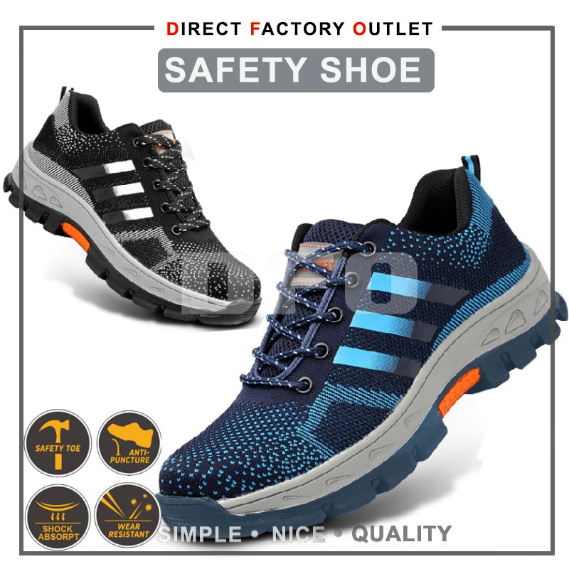 DFO Anti Slip Anti Smash Safety Shoes Men Shoes Working Shoes Kasut
