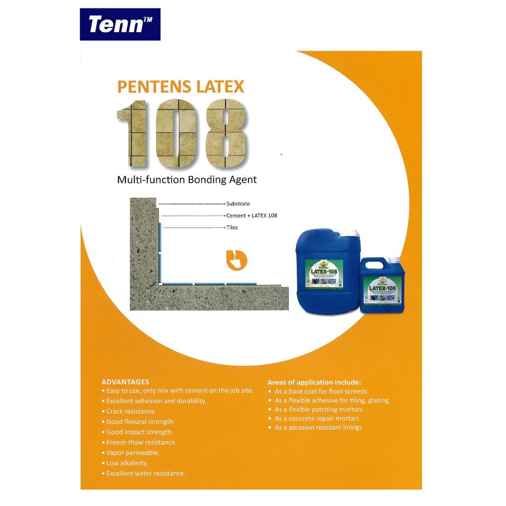 18l Pentens Latex 108 Multi Function Bonding Agent Shopee Malaysia