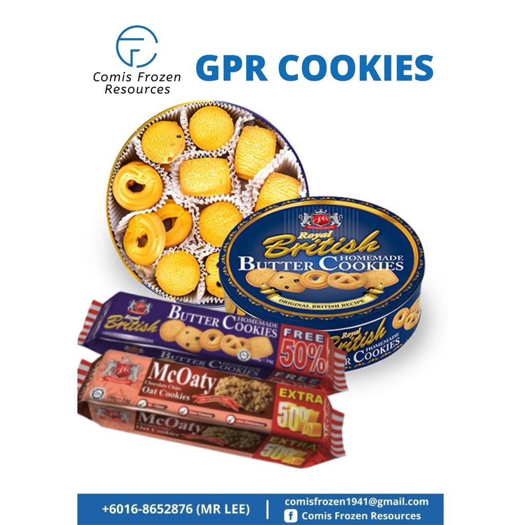 ROYAL BRITISH butter cookies / chocolate chips oat cookies / GPR / Free 50 Shopee Malaysia