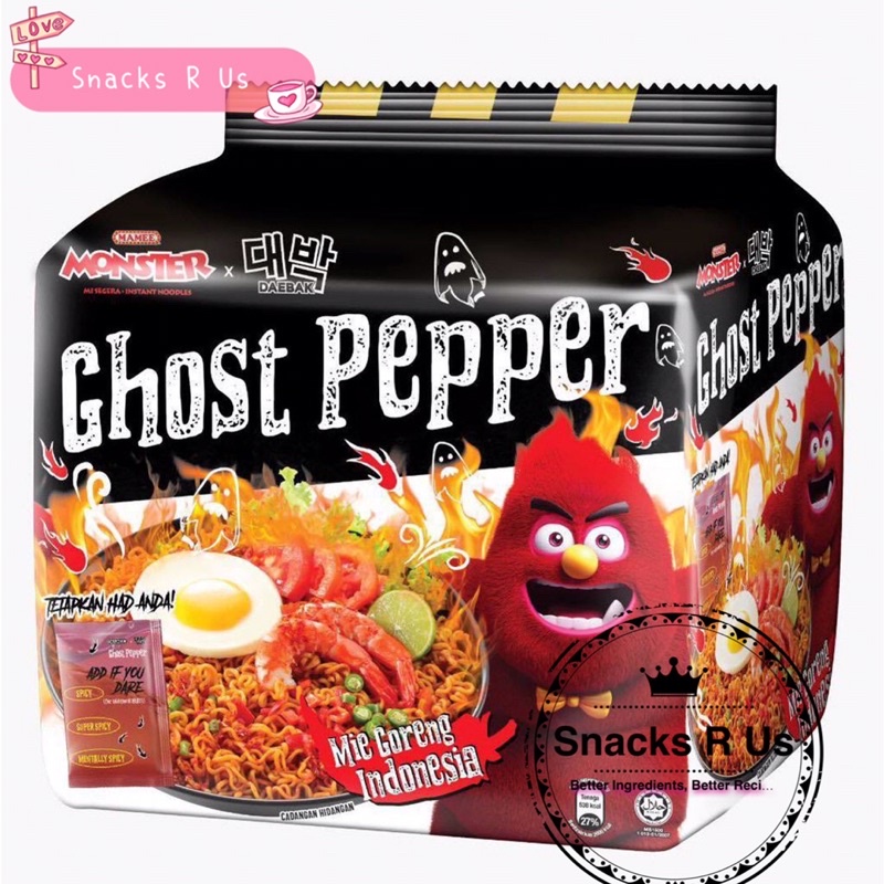 Mamee Monster Ghost Pepper Instant Noodles Daebak Mie Goreng Kari