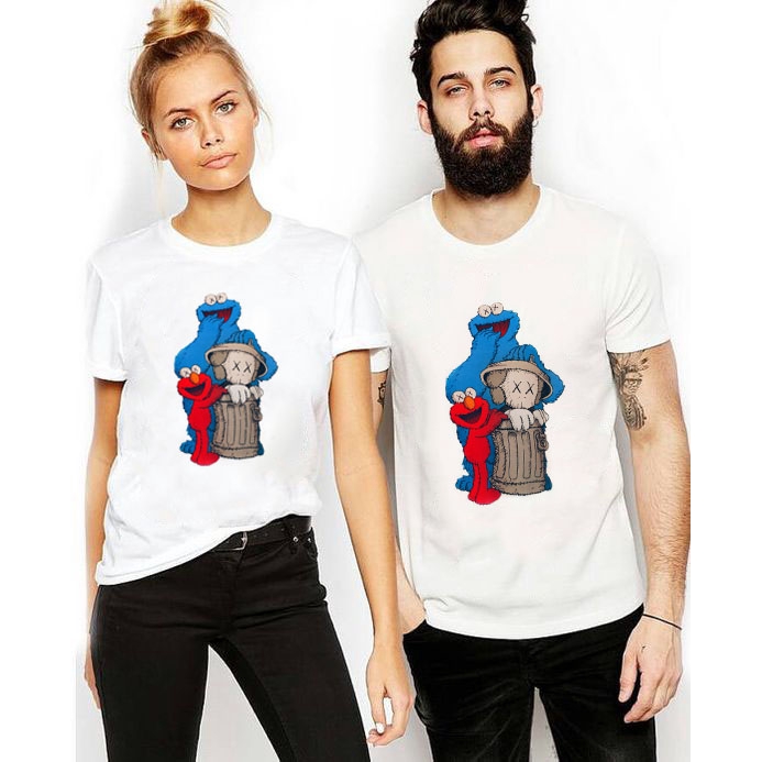 X Kaws Uniqlo Ut Short Sleeved Sesame Street Shirt For Parents And Men And Women Shopee Malaysia