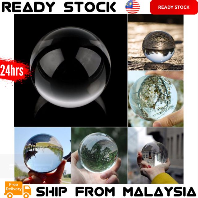 Clear Glass Transparent Crystal Ball Healing Sphere Photography Photo Props Gifts