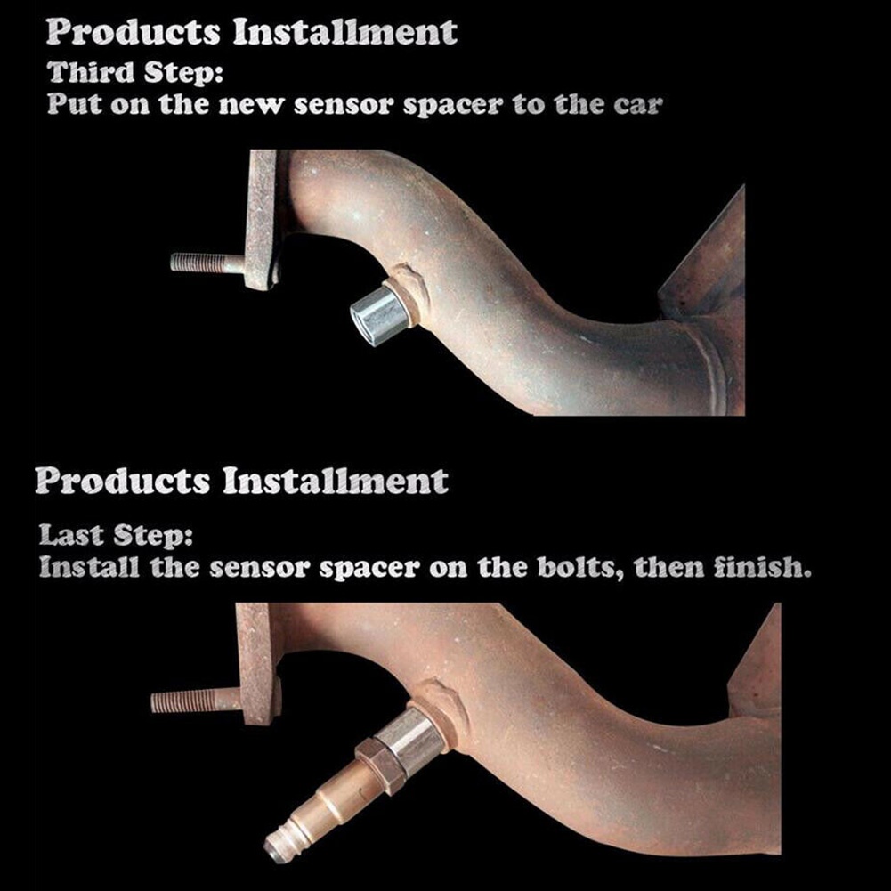 Oxygen O2 Car CEL Check Engine Light Eliminator Adapter Plug and play Exhaust M18X1.5 O2 Sensor M8×1.5 Universal brand n