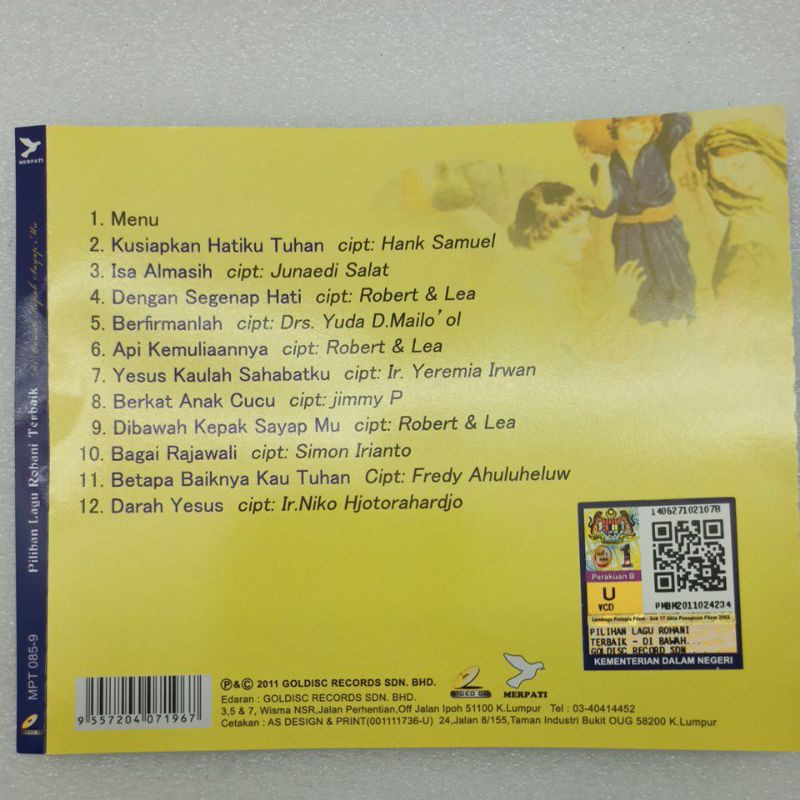 Lagu Lagu Rohani Mtv Karaoke Dvd Vcd Shopee Malaysia