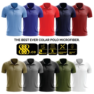 888.CO MICROFIBER POLO COLAR T-SHIRT  (FAST-DRY/COOL-MAX) ANTI-BACTERIA MIX COLOR