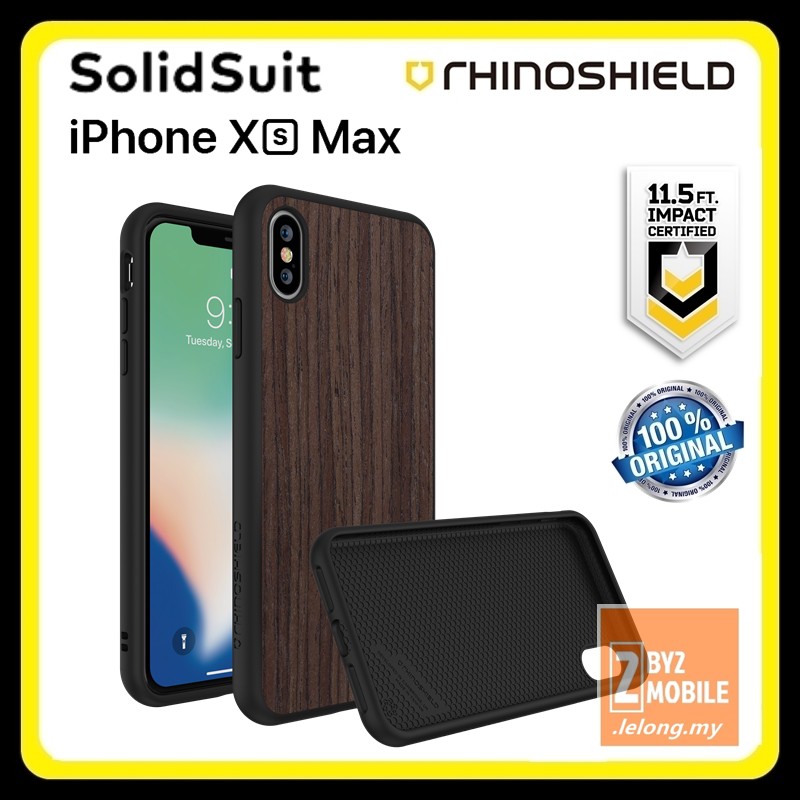 | SolidSuit Slim iPhone Xs Max RhinoShield Full Impact Protection Case Compatible with Classic White Scratch Resistant Supports Wireless Charging Military Grade Drop Protection 