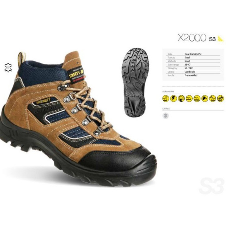 SAFETY JOGGER SAFETY SHOE/ SAFETY BOOTS/ KASUT KESELAMATAN -X2000 S3 ( MIDDLE CUT)