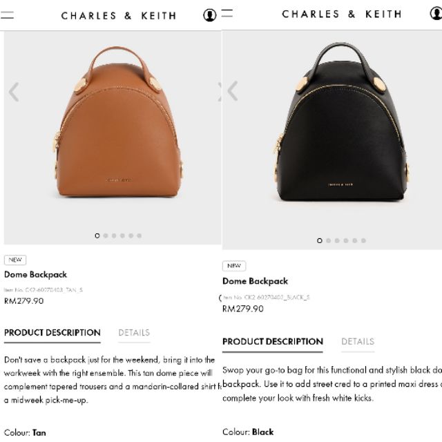 charles and keith backpack malaysia