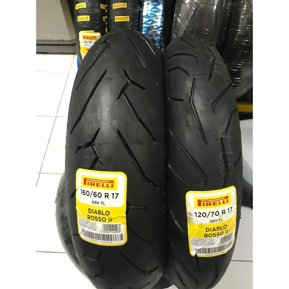 Tyre Tayar Pirelli Diablo Rosso 2 Ii 160 60x17 Ktm Duke 690 790 R25 Ninja 650 Ninja650 Monster 795 796 Shopee Malaysia