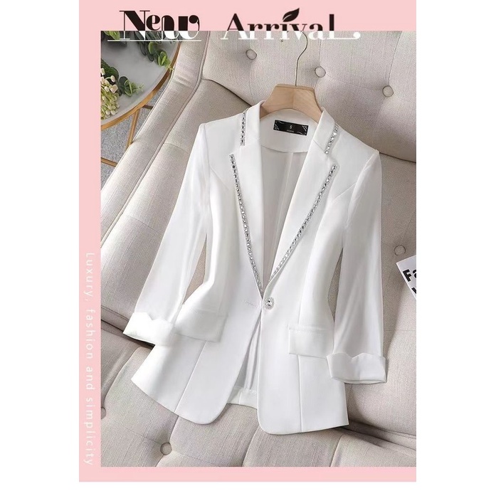 Spot pusl size women's summer new small suit jacket women's three-quarter sleeves fashionable temperament thin Korean ve